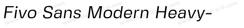 Fivo Sans Modern Heavy字体转换